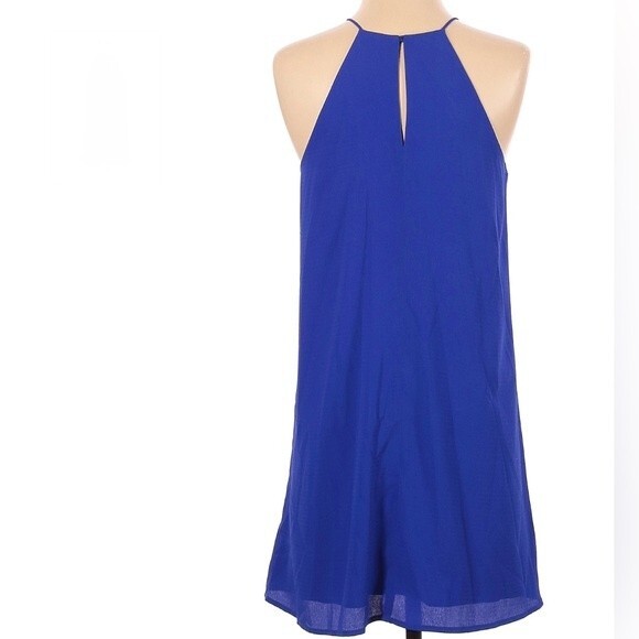 She & Sky royal blue subtle cutout shift dress size small - Picture 2 of 7
